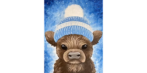 Winter Highland Calf - Paint and Sip in Houston | Classpop!\u2122