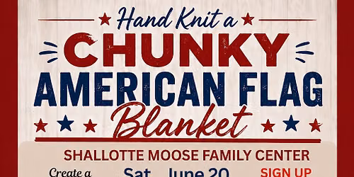 Hand Knit an American Flag Chunky Blanket