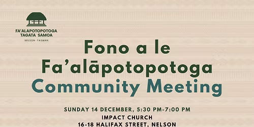 Fono a le Fa\u2019al\u0101potopotoga | Community Meeting