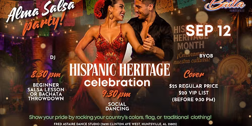 Alma Salsa Party! Hispanic Heritage Celebration!\ud83d\udc83