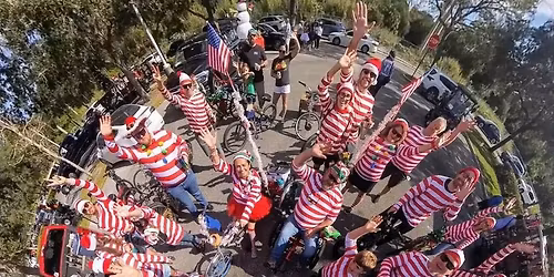 The J-town joyriders invade the Jupiter Xmas parade: Elves on wheels!