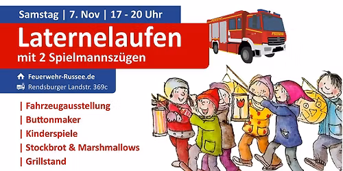 Laternelaufen der Feuerwehr Russee mit Rahmenprogramm