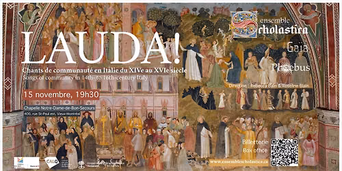 LAUDA! Chants de communaut\u00e9 en Italie du XIVe au XVIe si\u00e8cle