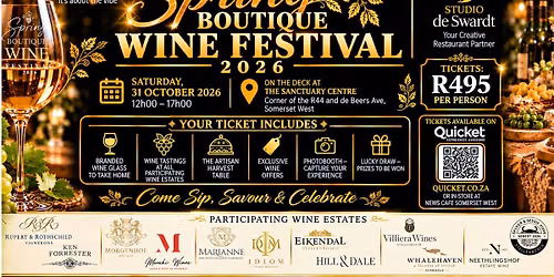\ud83c\udf77\ud83c\udf37Spring Boutique Wine Festival