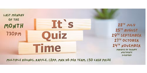Charity Edition: Marquis\u2019 Great Monthly QUIZ with your host Mr Stephen Shucksmith