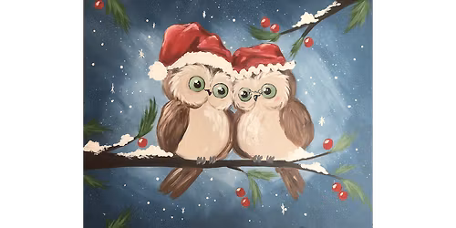Vintage Christmas Owls - Paint and Sip in Chicago | Classpop!\u2122