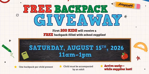 Fitzgerald\u2019s Big Backpack Giveaway