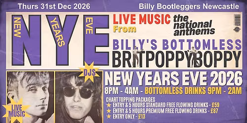 Billy's Bottomless Britpoppy Boppy - New Year's Eve 2026