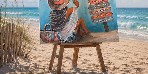 Boho Beach Girl 16x20 Acrylics