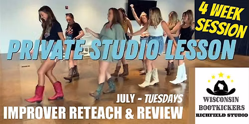 Line Dance Lessons Improver-Reteach & Review 4 Week Session - Richfield
