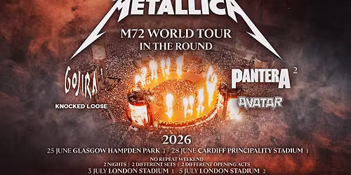 Metallica with Pantera & Avatar Budapest Tickets