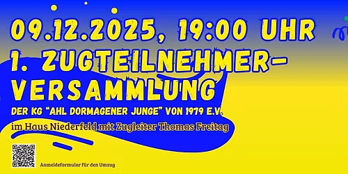 Erste Zugteilnehmerversammlung der KG Ahl Dormagener Junge