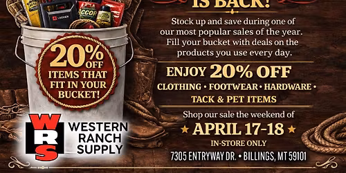 WRS Bucket Sale - Billings