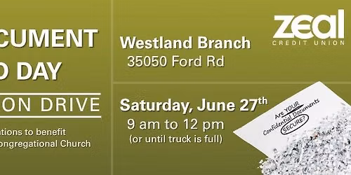 Free Document Shred Day & Donation Drive!