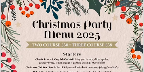 Christmas Party Menu 