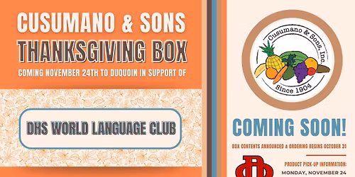 DHS World Language Club Thanksgiving Produce Box