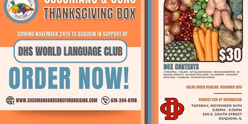 DHS World Language Club Thanksgiving Produce Box