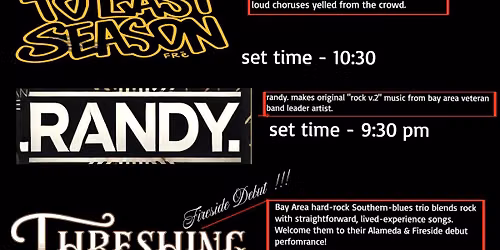 Prior to Last Season, .randy. , Threshing Floor (Rock) 