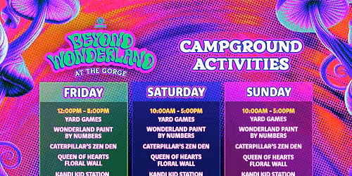 Beyond Wonderland Preparty - Friday at Gorge Amphitheatre