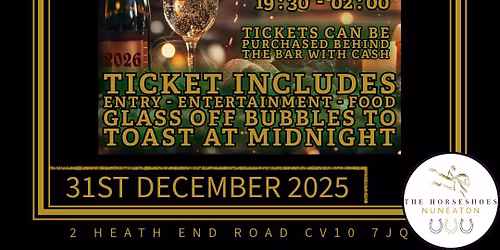 New Years Eve @ The Horseshoes Nuneaton