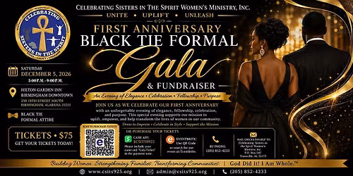 FIRST ANNIVERSARY BLACK TIE FORMAL GALA & FUNDRAISER An Evening of Elegance