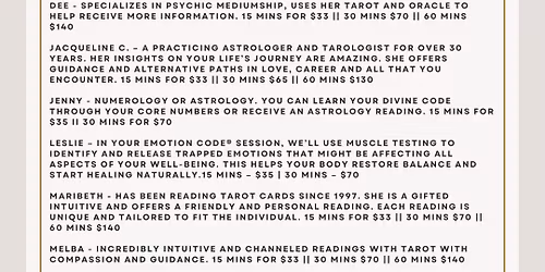 Providers for The Holiday Spiritual Fair @ Spark of Divine