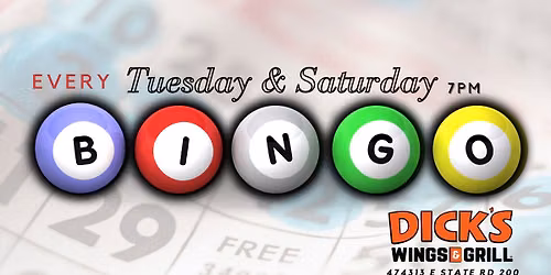 Family friendly charity BINGO @ Dick's Wings & Grill Fernandina