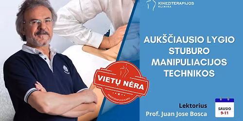 Auk\u0161\u010diausio lygio stuburo manipuliacijos technikos