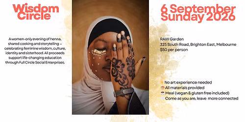 September Fundraiser | Women\u2019s Wisdom Henna Art & Storytelling (Women Only)