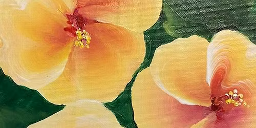 Hibiscus Acrylic Painting 