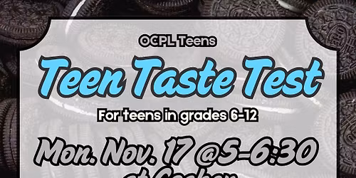 Teen Taste Test Goshen