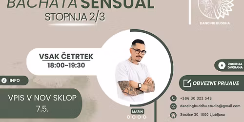 BACHATA SENSUAL STOPNJA 2\/3-VPIS V NOV SKLOP
