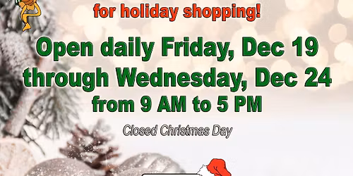 Open Extra Days for Holiday Shopping