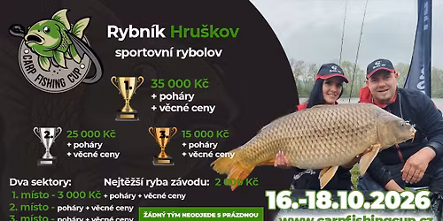Ryb\u00e1\u0159stv\u00ed B\u016f\u010dek Carp Fishing Cup Hru\u0161kov Podzim 2026