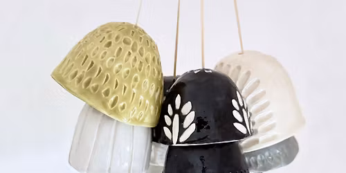 Bell wind-chime beginner-friendly pottery workshop