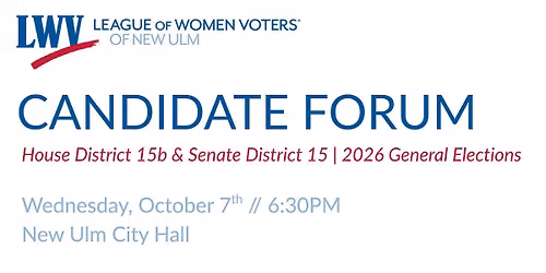 Candidate Forum for 2026 General Elections
