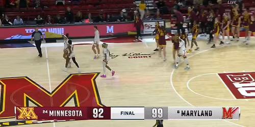 Minnesota Golden Gophers Women's Basketball vs. Maryland Lady Terrapins