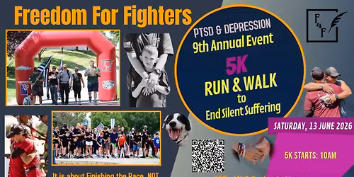 Freedom For Fighters 9th Annual Event to End Silent Suffering