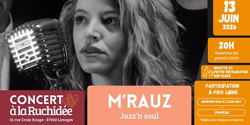 Concert M'rauz \u00e0 La Ruchid\u00e9e