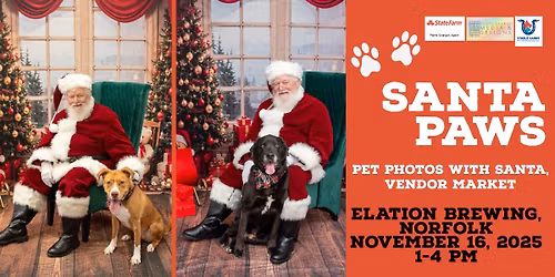 Santa Paws at Elation Brewing Pet Photos with Santa & Vendor Market