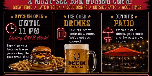 \ud83e\udd20 CNFR 2026 Headquarters \u2022 The Horseshoe Bar & Grill \ud83c\udf7b