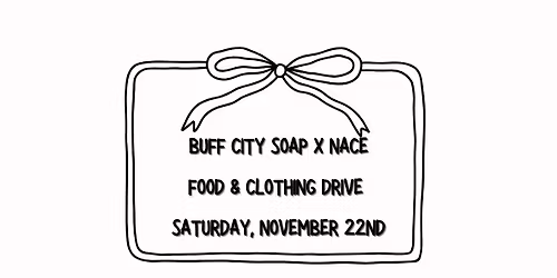 Buff City Soap Food & Clothing Drive