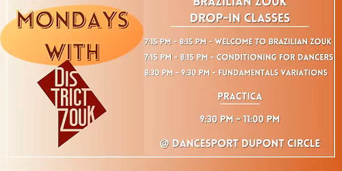 Brazilian Zouk Drop-In Classes and Practica