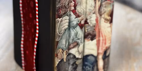 Christmas Bookstack Decoupage Workshop