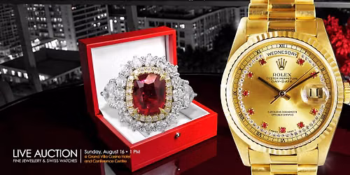 Live Auction in Burnaby BC - Aug 16th 1pm - Fine Jewellery & Swiss Watches