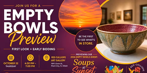 \ud83c\udfa8 Empty Bowls Preview Event
