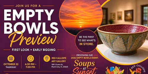 \ud83c\udfa8 Empty Bowls Preview Event