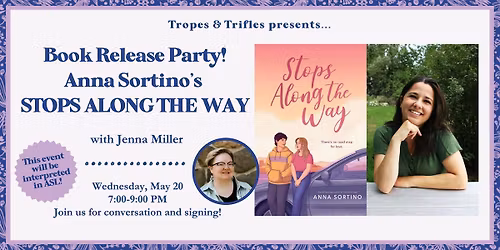 Book release party! Anna Sortino's STOPS ALONG THE WAY