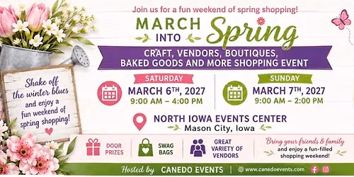 Mason City's Spring Craft, Vendors, Boutiques and More Shopping Event