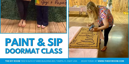 Paint & Sip Doormat \ud83c\udfa8\ud83c\udf77